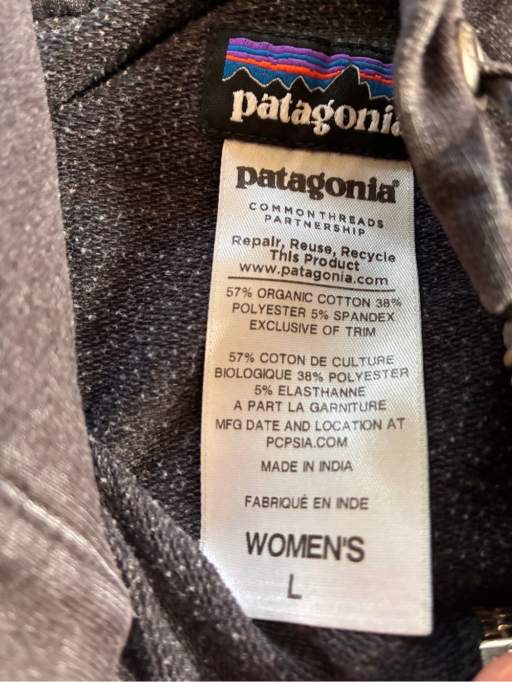 Patagonia-Zip Up-Hoodie-Casual-Outdoor-Cozy-L - Picture 6 of 11